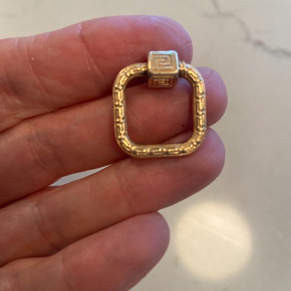 Marla Aaron 14K Etched Meander Lock Charm (OS) - Picture 6 of 9